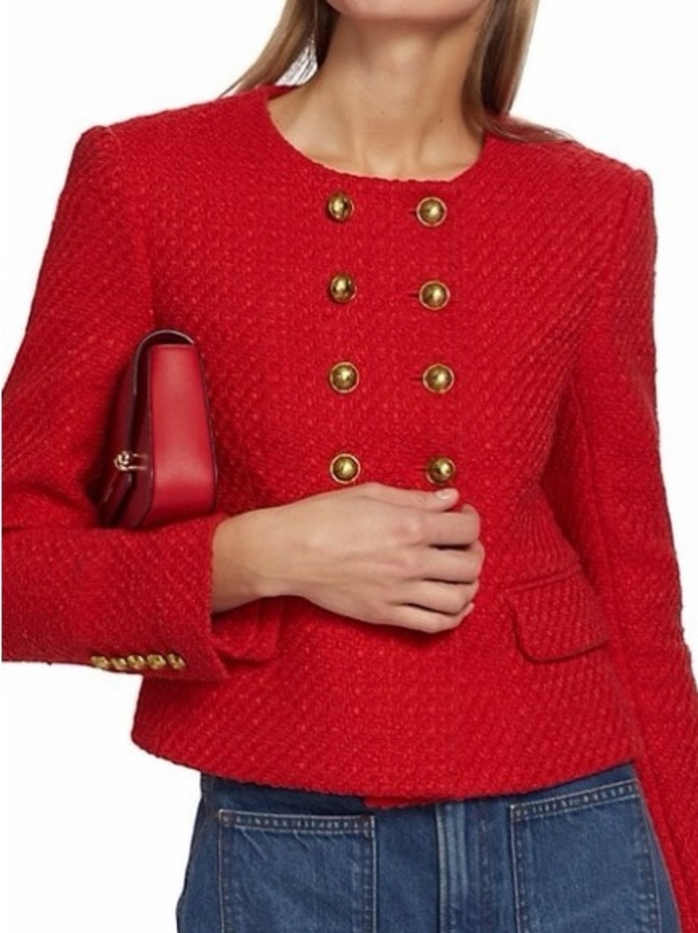 Veronica Beard Women’s Red Tweed Jacket